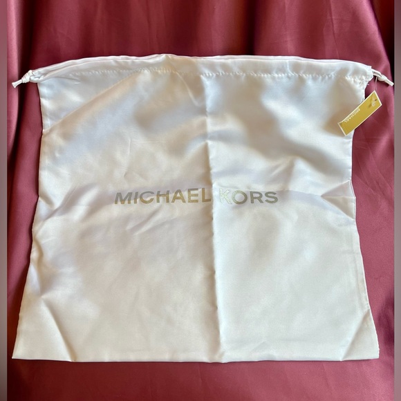 Michael Kors Large Logo Woven Dust Bag - White Draw String - Picture 1 of 9